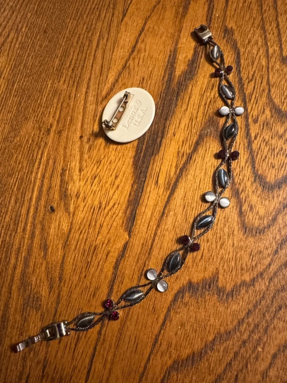 Patriotic Lenox Flag Pin & JcPenney Bracelet with Red, White & Blue Accents - Picture 4 of 5